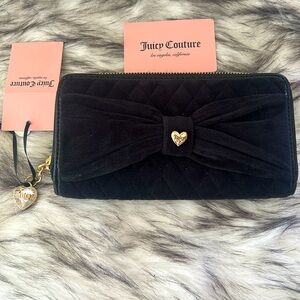 Juicy Couture Black Wallet with Gold Accents